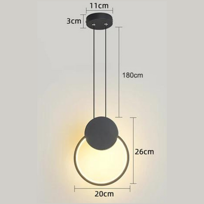 Dalgatti Matte Black 12W LED Pendant Light