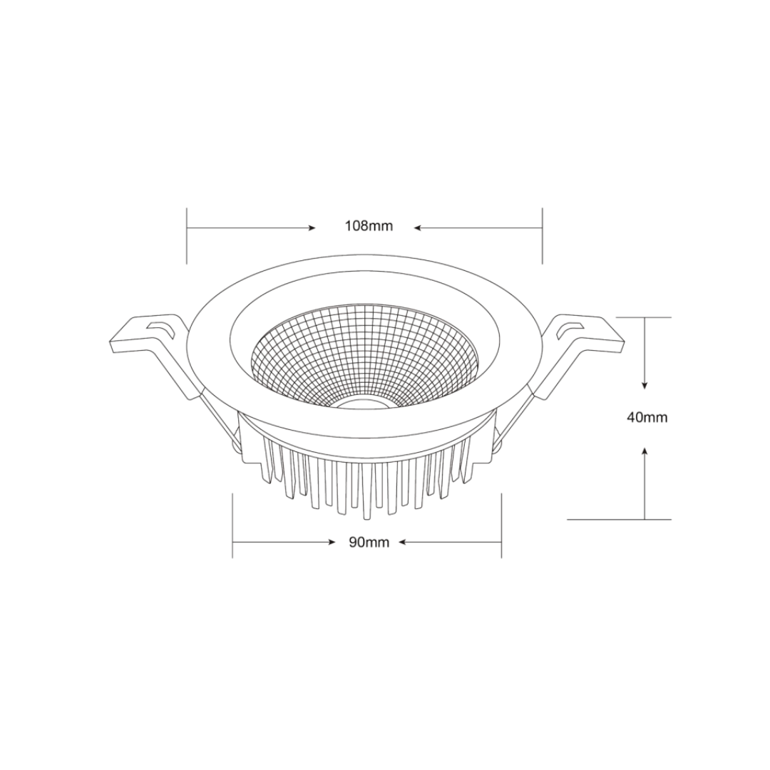 INFINITE 206 13W COB Aluminium Downlight