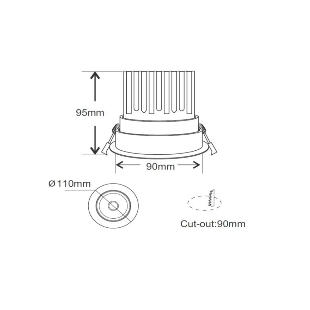 INFINITE 213 15W COB Aluminium Downlight