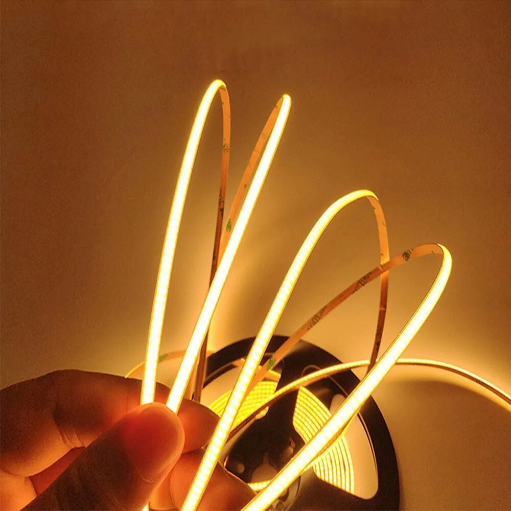 3mm | 5W/m 3000ºK | IP20 | Ultra Thin COB Flexible LED Strip Light